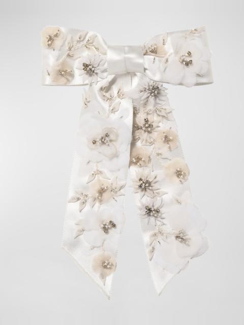 Jennifer Behr Krista Floral Bow Barrette