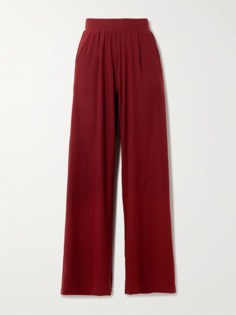 LESET Lauren Knitted Wide-leg Pants
