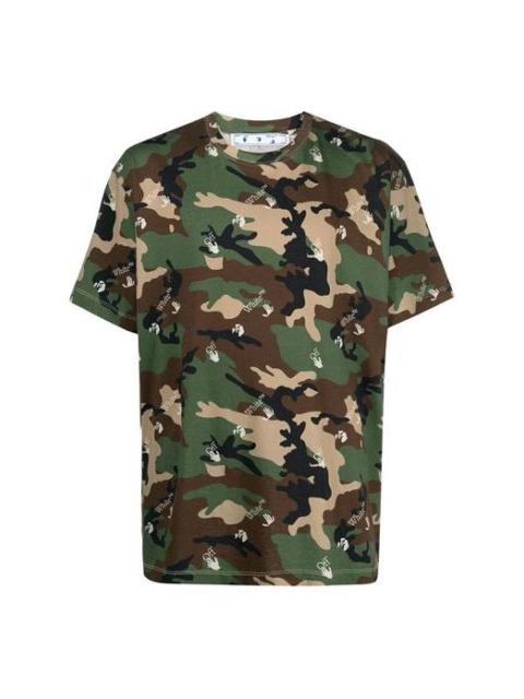 Off-White Off-White SS21 Cozy Camouflage Pattern Short Sleeve Loose Fit Camouflage OMAA038S21JER0165600