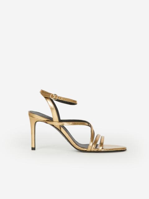 The Kooples GOLD LEATHER HEELED SANDALS