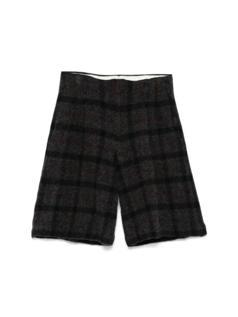 plaid-pattern shorts