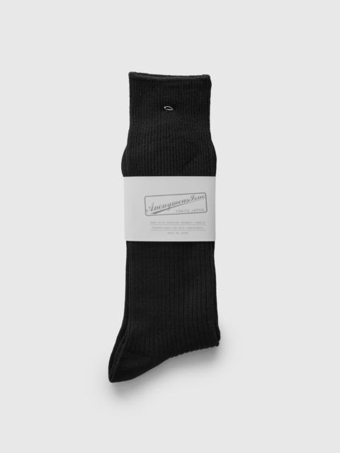ANONYMOUSISM Brilliant Crew Sock in Black