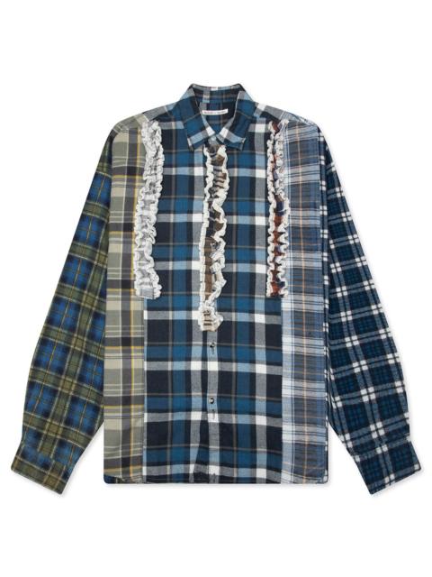 NEEDLES 5 CUTS FRILL FLANNEL SHIRT - ASSORTED