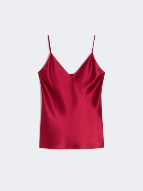 Max Mara MXEBACCO Silk satin top - GERANIUM