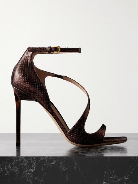 TOM FORD Newton Snake-effect Leather Sandals