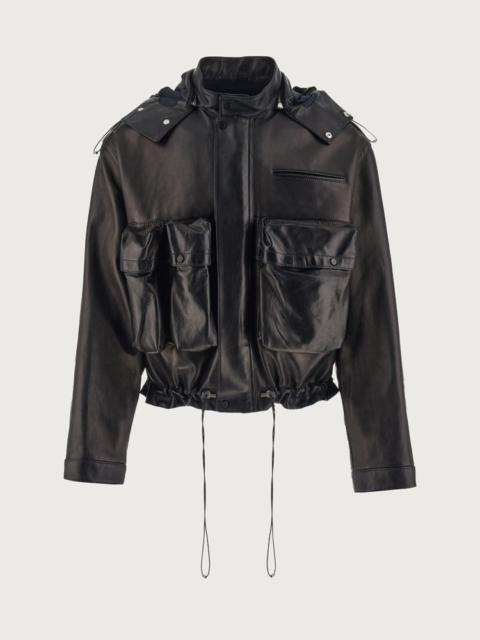 FERRAGAMO OVERSIZE BLOUSON WITH 3D POCKETS