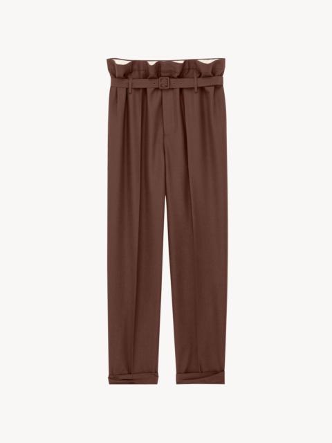 SAINT LAURENT PAPERBAG PANTS IN WOOL AND MOHAIR