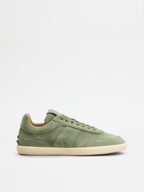 Tod's TOD'S TABS SNEAKERS IN SUEDE - GREEN