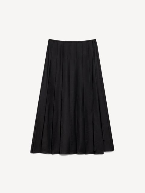 Theory Pleated Wrap Skirt in Drape Flannel