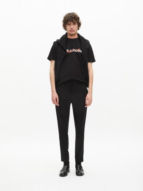 The Kooples BLACK STRAIGHT-CUT WOOL PANTS