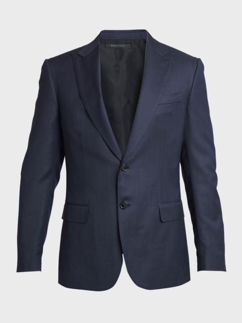 Men's Navy Steep Twill Three-Piece Suit