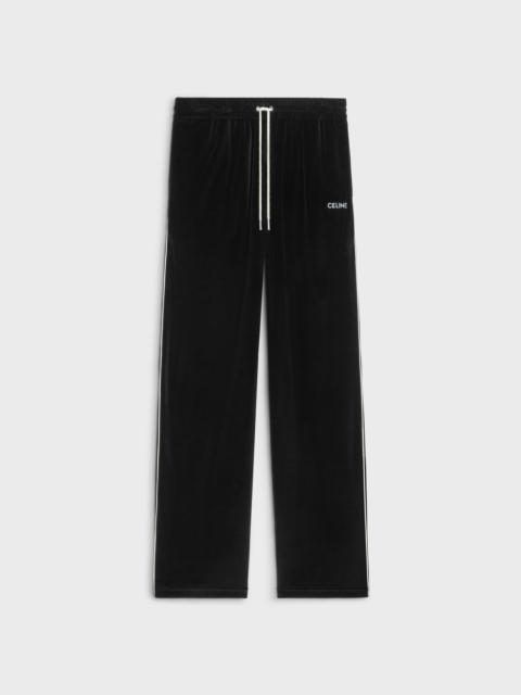 CELINE celine straight track pants in velvet jersey