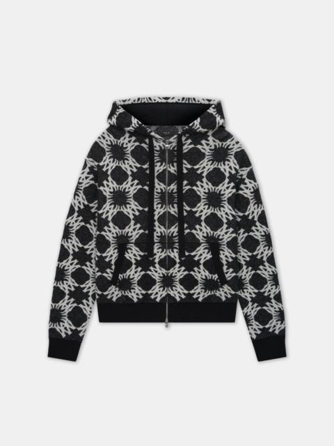 【AMIRI】ミュージッククラブジップパーカー AMIRI Music Club ジップアップ パーカー | ブラック | FARFETCH JP