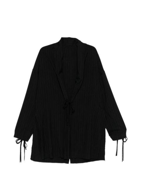 Yohji Yamamoto tie-detail coat