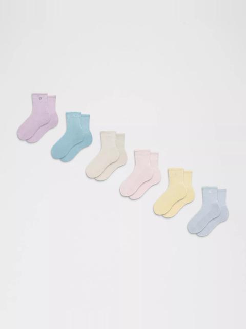 lululemon Unisex Daily Essential Quarter Socks *6 Pack