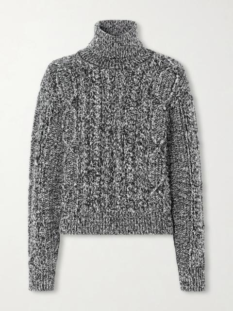 Moncler Grenoble Cable-knit Wool-blend Turtleneck Sweater