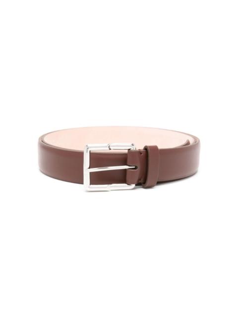Lanvin engraved-buckle leather belt