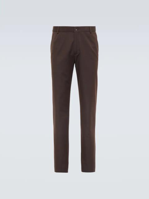 Cotton and wool chinos