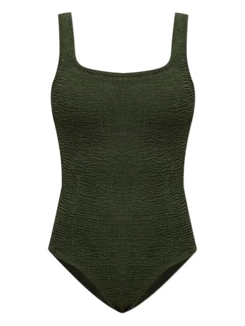 Hunza G square-neck crinkle swimsuit