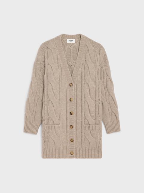CELINE long cardigan in wool, cashmere and silk