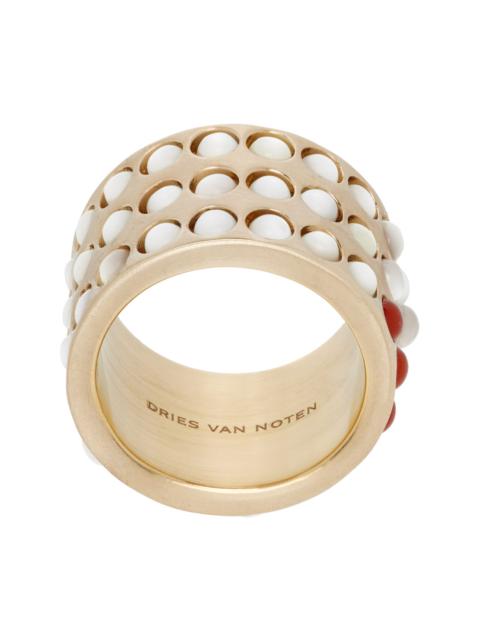Dries Van Noten Layered Stone Band Ring