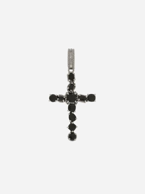 Anna Charm in white gold 18Kt and black spinels