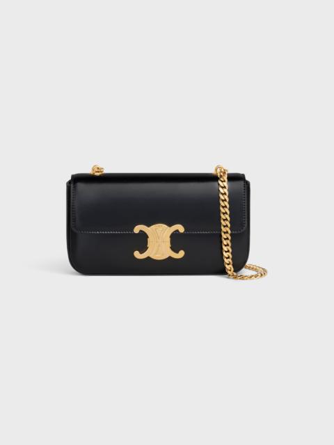 CELINE CHAIN SHOULDER BAG triomphe in shiny calfskin