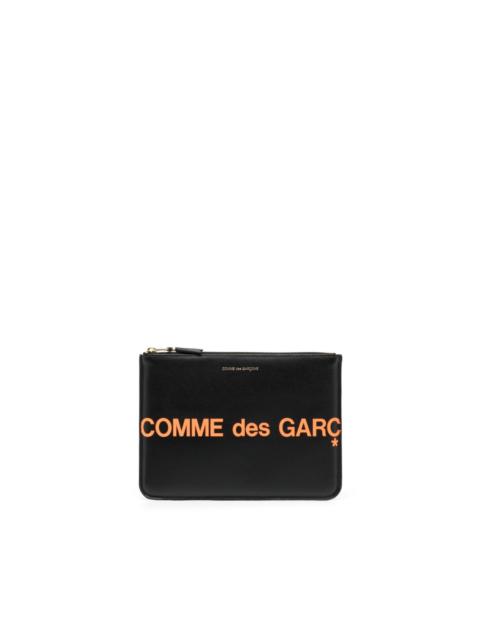 Comme Des Garçons logo-print leather wallet