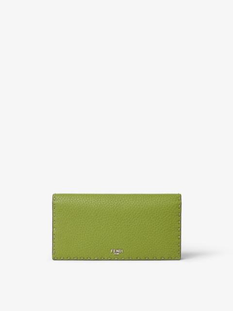 FENDI Selleria Wallet Green and black Selleria wallet with 141 hand-sewn stitches