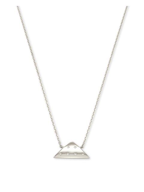 KENDRA SCOTT Folds Of Honor 14k White Gold Pendant Necklace in White Diamond