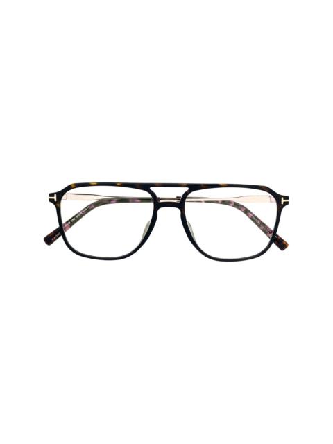 TOM FORD tortoiseshell pilot-frame glasses