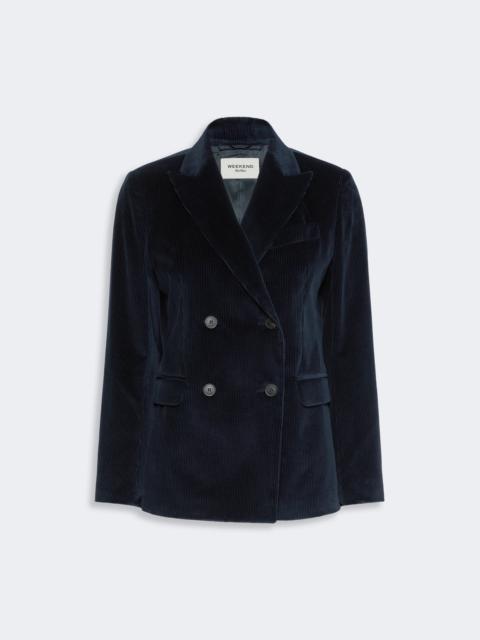 WEEKEND Max Mara KATANGA Cotton corduroy velvet blazer - NAVY