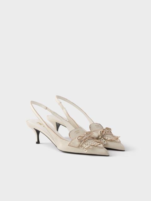 Prada Leather slingback pumps