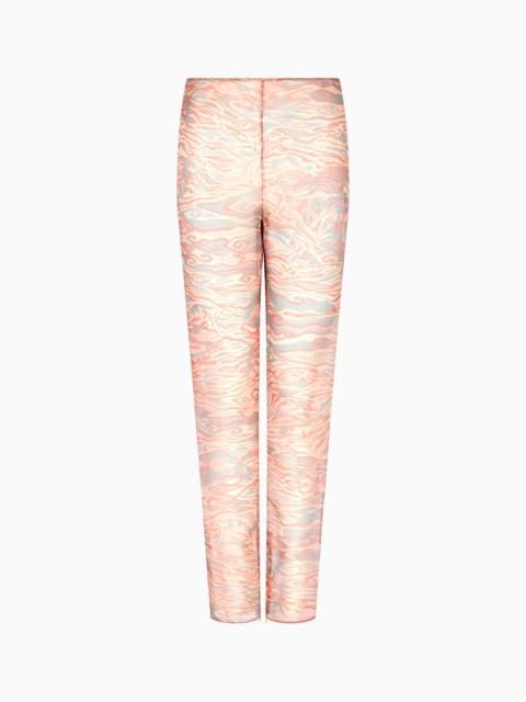 PRINTED SILK ORGANZA TROUSERS