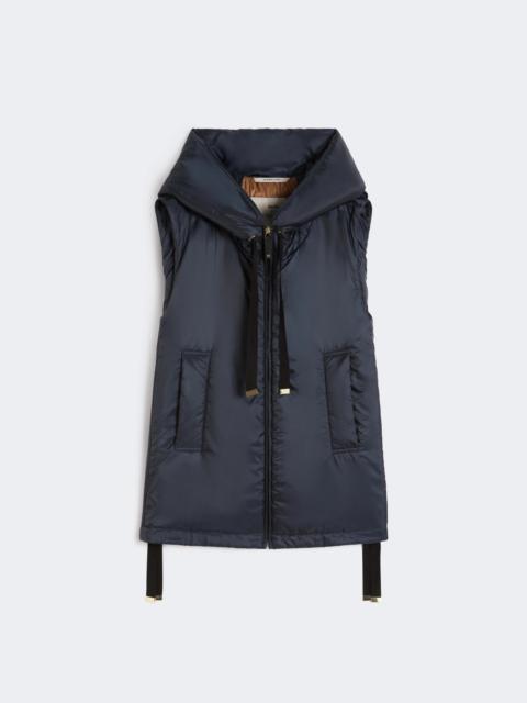 Max Mara Water-repellent padded canvas hooded gilet - MIDNIGHTBLUE