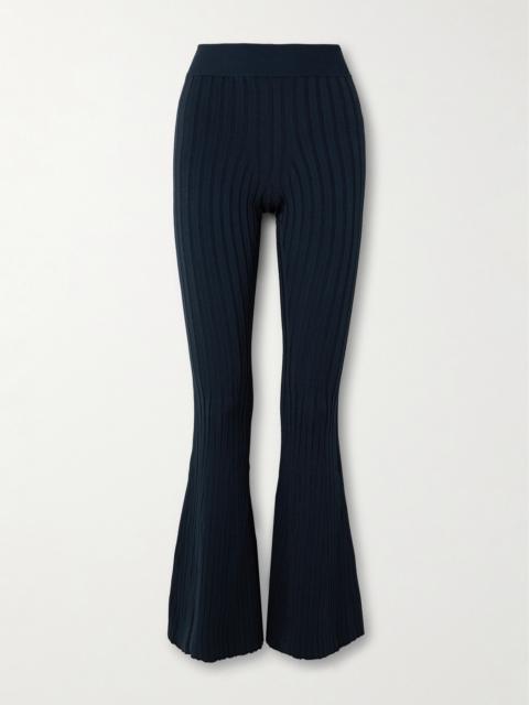 Stella McCartney Ribbed-knit Flared Pants