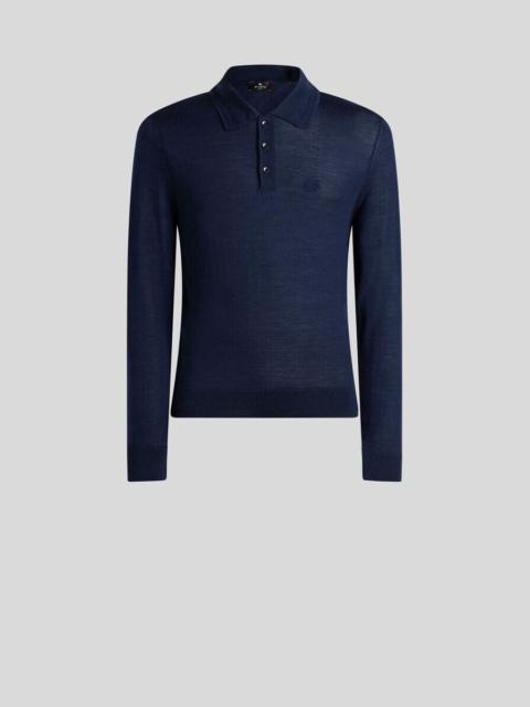 Etro POLO-STYLE WOOL AND SILK SWEATER
