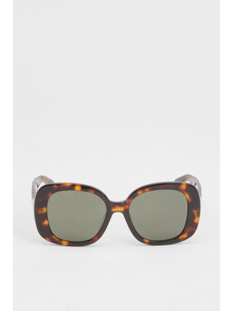 KAREN MILLEN Rounded Snake Effect Sunglasses