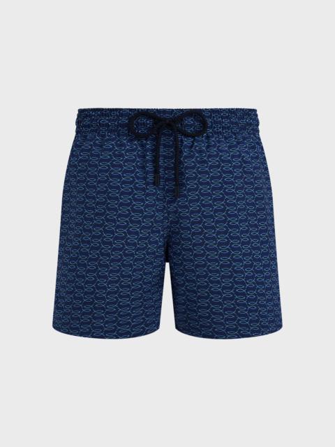 Vilebrequin Men Wool Swim trunks Fish Net