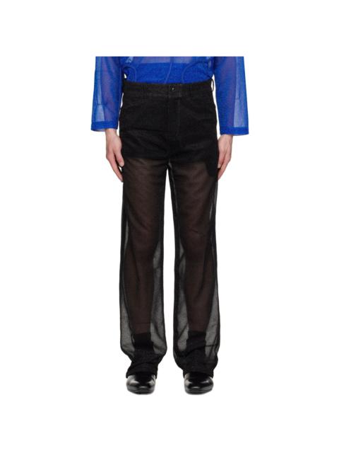 TOKYO JAMES Black Metallic Trousers