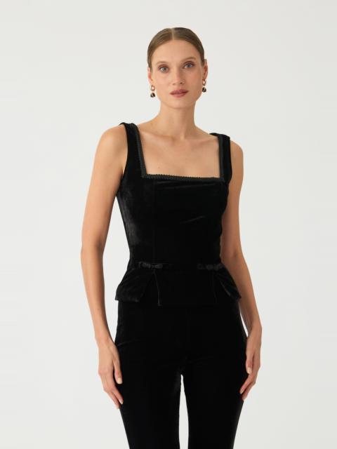 SAU LEE DIXIE VELVET TOP