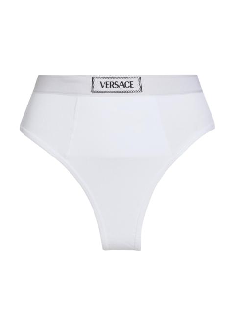 VERSACE 늑골 스트레치 코튼 반바지