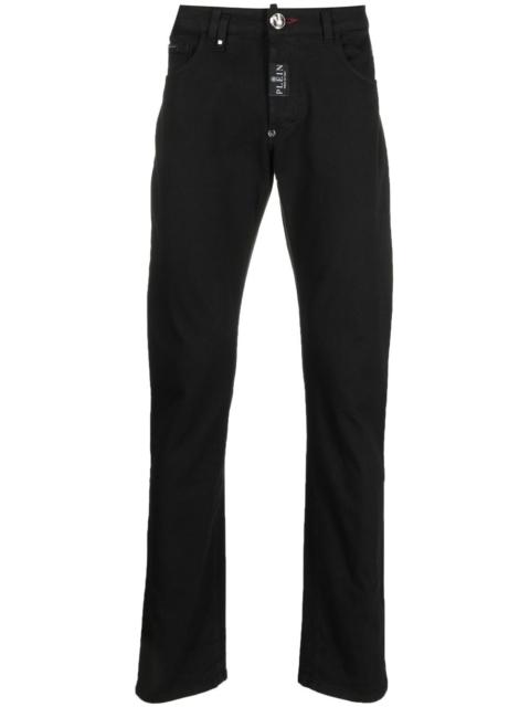PHILIPP PLEIN logo-patch super straight jeans