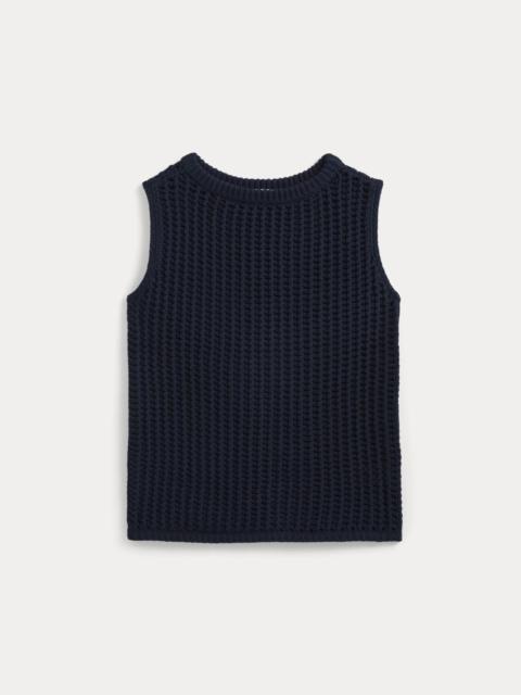 EVERLANE OPEN-KNIT TUNIC VEST IN ELEVATED COTTON