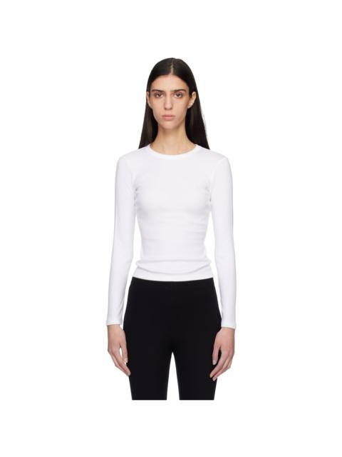 LESET White Nando Slim Fit Long Sleeve T-shirt