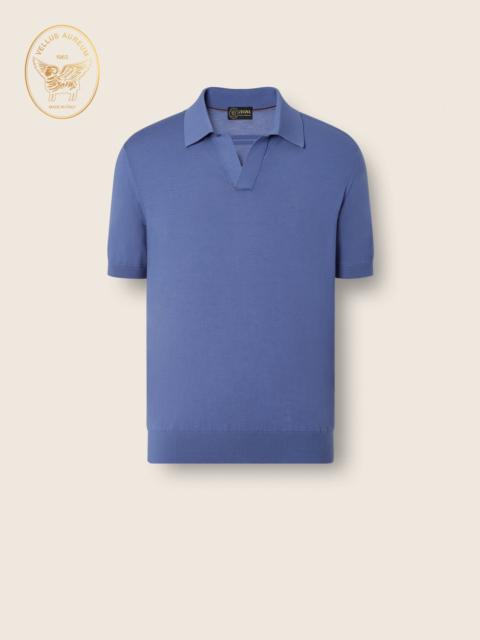 ZEGNA LILAC VELLUS AUREUM POLO SHIRT