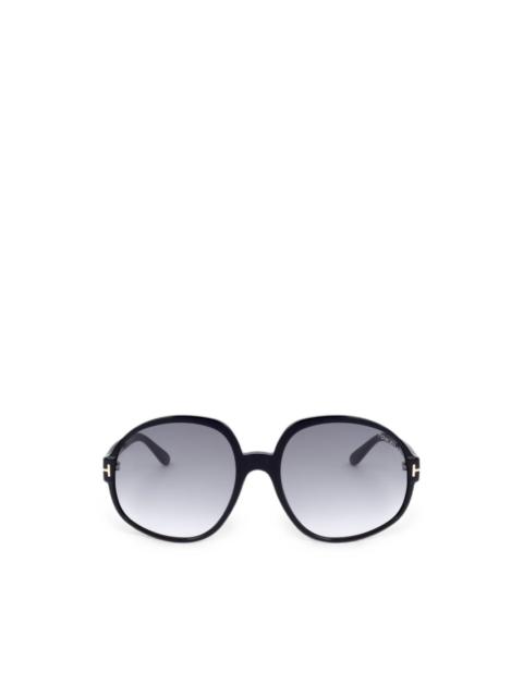 TOM FORD T-logo round-frame sunglasses