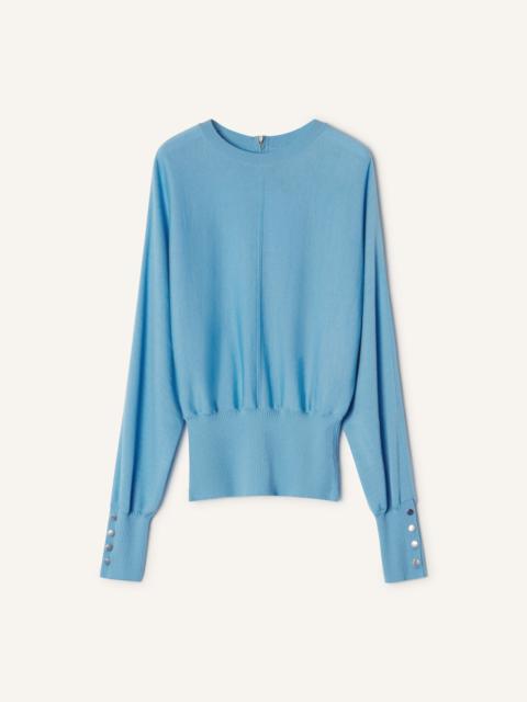 Lanvin FITTED-WAIST MERINO WOOL SWEATER