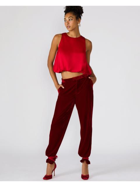 STEVE MADDEN TONIA PANT RED VELVET