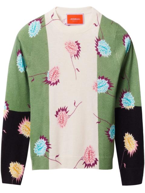 La DoubleJ floral-print sweater